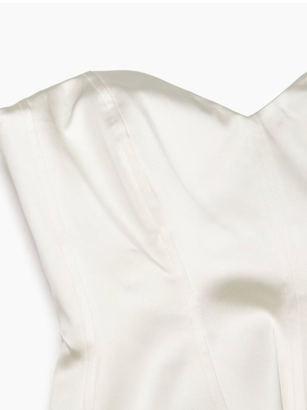 Aritzia Strapless satin sweetheart bustier top - Picture 3 of 10